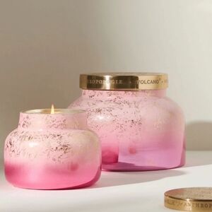 Anthropologie Pink Shimmer Capri Blue Volcano Candle, 19oz. NIB.